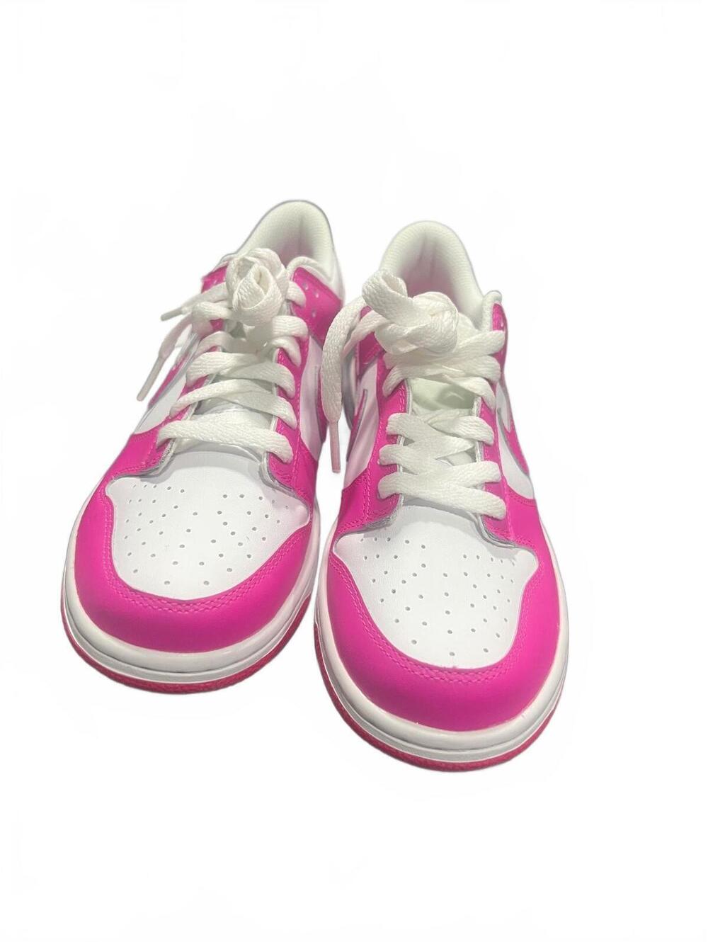 Nike Dunk Low GS 'Laser Fuchsia'/ White/ Hot Pink Colorway Big Kids Sz 5.5Y